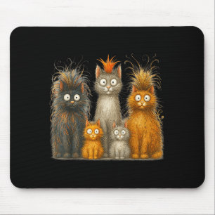 Retro kat kunst gekke grappige kitten cadeau manne muismat