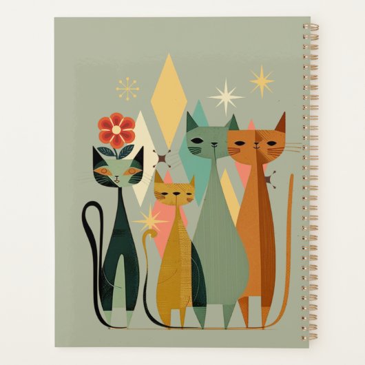 Retro Kat Planner, Midden-Eeuw Katten Planner (Achterkant)