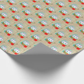 retro  kat purfect Valentijn Cadeaupapier (Hoek)