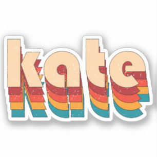 Retro Kate naam Sticker