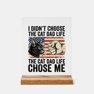 Retro Katte Papa Leven Patriottisch Vector T-shirt Acryl Bord