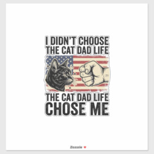 Retro Katte Papa Leven Patriottisch Vector T-shirt Sticker