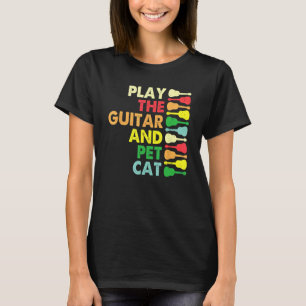 Retro Kattebezitter Gitaarspeler Zegt Gitarist Ik T-shirt