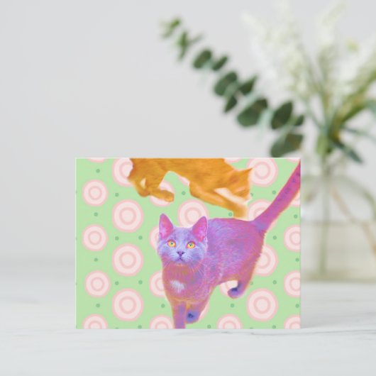 Retro-Katten kaart (Staand voorkant)