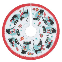 Retro Katten Kerstmis Kerstboom Rok