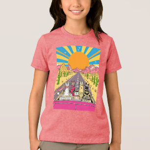 Retro katten op vakantie Maak een roadtrip Tri-Blend Shirt
