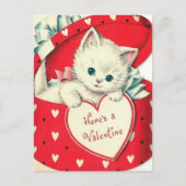 retro  katten Valentijn Feestdagenkaart (Voorkant)
