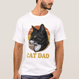 Retro Kattenvader Vintage Kattenliefhebber Shirt O