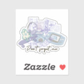 Retro Kawaii Nostalgia – Custom-Cut Vinyl Sticker (Feuille)