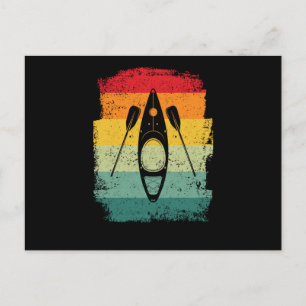 Retro kayak canoe lover funny kayaking briefkaart