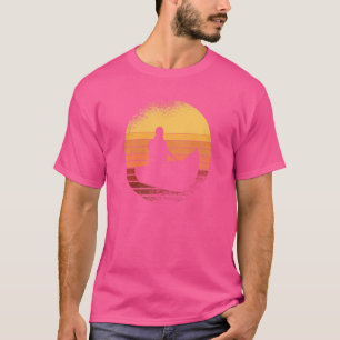 Retro Kayak Canoe Sunset Kayaking Paddling T-shirt