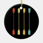 Retro Kayak Kayaking Paddling  Keramisch Ornament (Voorkant)