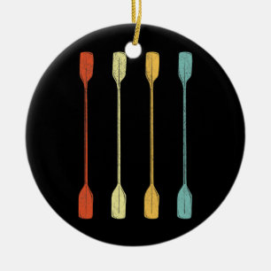 Retro Kayak Kayaking Paddling Keramisch Ornament