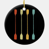 Retro Kayak Kayaking Paddling  Keramisch Ornament (Achterkant)