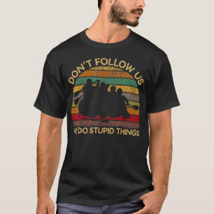 Retro kayaking canoe River die grappig G T-shirt