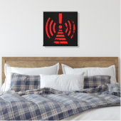 Retro Keep Back Energy Warning Symbol Canvas Afdruk (Insitu (Slaapkamer))