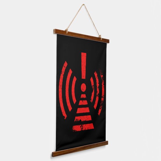Retro Keep Back Energy Warning Symbol Hangend Wandkleed (Gebogen)