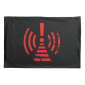 Retro Keep Back Energy Warning Symbol Kussensloop (Achterkant)