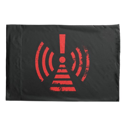 Retro Keep Back Energy Warning Symbol Kussensloop (Achterkant)