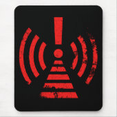Retro Keep Back Energy Warning Symbol Muismat (Voorkant)