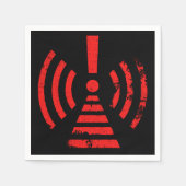 Retro Keep Back Energy Warning Symbol Servet (Voorkant)