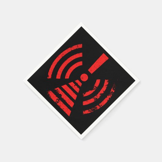 Retro Keep Back Energy Warning Symbol Servet (Hoek)