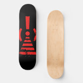 Retro Keep Back Energy Warning Symbol Skateboard (Voorkant)