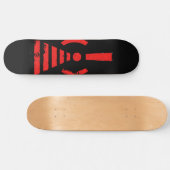 Retro Keep Back Energy Warning Symbol Skateboard (Horizontaal)
