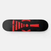 Retro Keep Back Energy Warning Symbol Skateboard (Horizontaal)