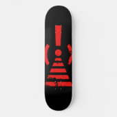Retro Keep Back Energy Warning Symbol Skateboard (Voorkant)