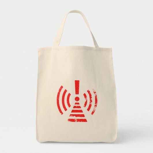 Retro Keep Back Energy Warning Symbol Tote Bag (Voorkant)