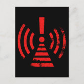 Retro Keep Back Energy Warning-symbool Feestdagenkaart (Voorkant)