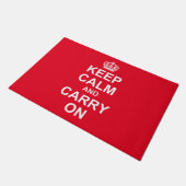 Retro "Keep Calm and Carry on"-bericht, Deurmat (Schuin)