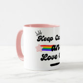 Retro Keep Calm en Liefde Op Mok (Voorkant links)