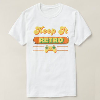 Retro Keep It Gaming Typografie Ontwerp T-shirt