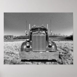 Retro Kenworth Frontal (geef #1 uit) Poster