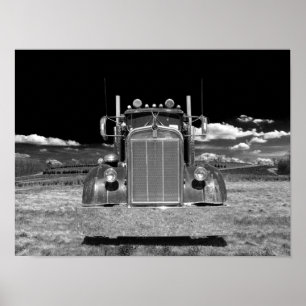 Retro Kenworth Frontal (geef #2 uit) Poster