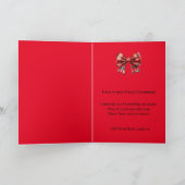 Retro Kerst 1950s pin-up meisje - holly bessen Feestdagen Kaart (Binnen)