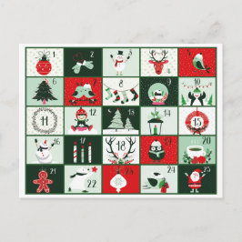 RETRO KERST ADVENT 2023 FEESTDAGENKAART