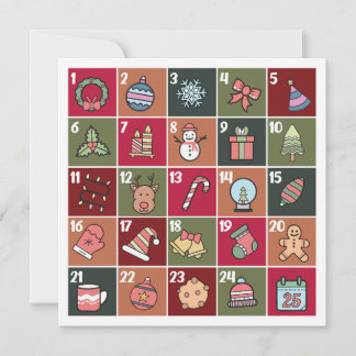 RETRO KERST ADVENT 2023 VAKANTIE KAART