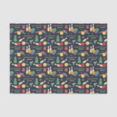 Retro kerst bowling patroon tissuepapier (Voorkant)