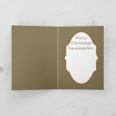  retro kerst dame dd tekstkaart feestdagen kaart (Binnen)