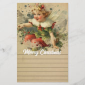 Retro kerst fee briefpapier (Voorkant)