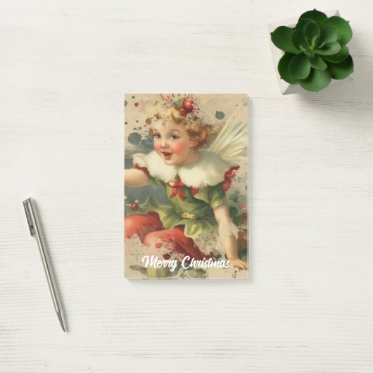Retro kerst fee post-it® notes (Kantoor)