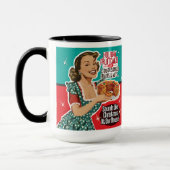 Retro Kerst Grappig als een Fruitcake Mok (Links)