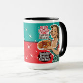 Retro Kerst Grappig als een Fruitcake Mok (Voorkant rechts)