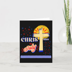 Retro kerst in juli Christelijk Jesus God Summer Kaart