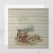 Retro | kerst in religieuze zin feestdagenkaart (Voorkant / Achterkant)