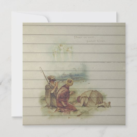 Retro | kerst in religieuze zin feestdagenkaart (Voorkant)