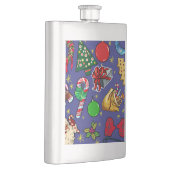 Retro Kerst Kleurrijk Blauw Rood Groen Flacon (Rechts)